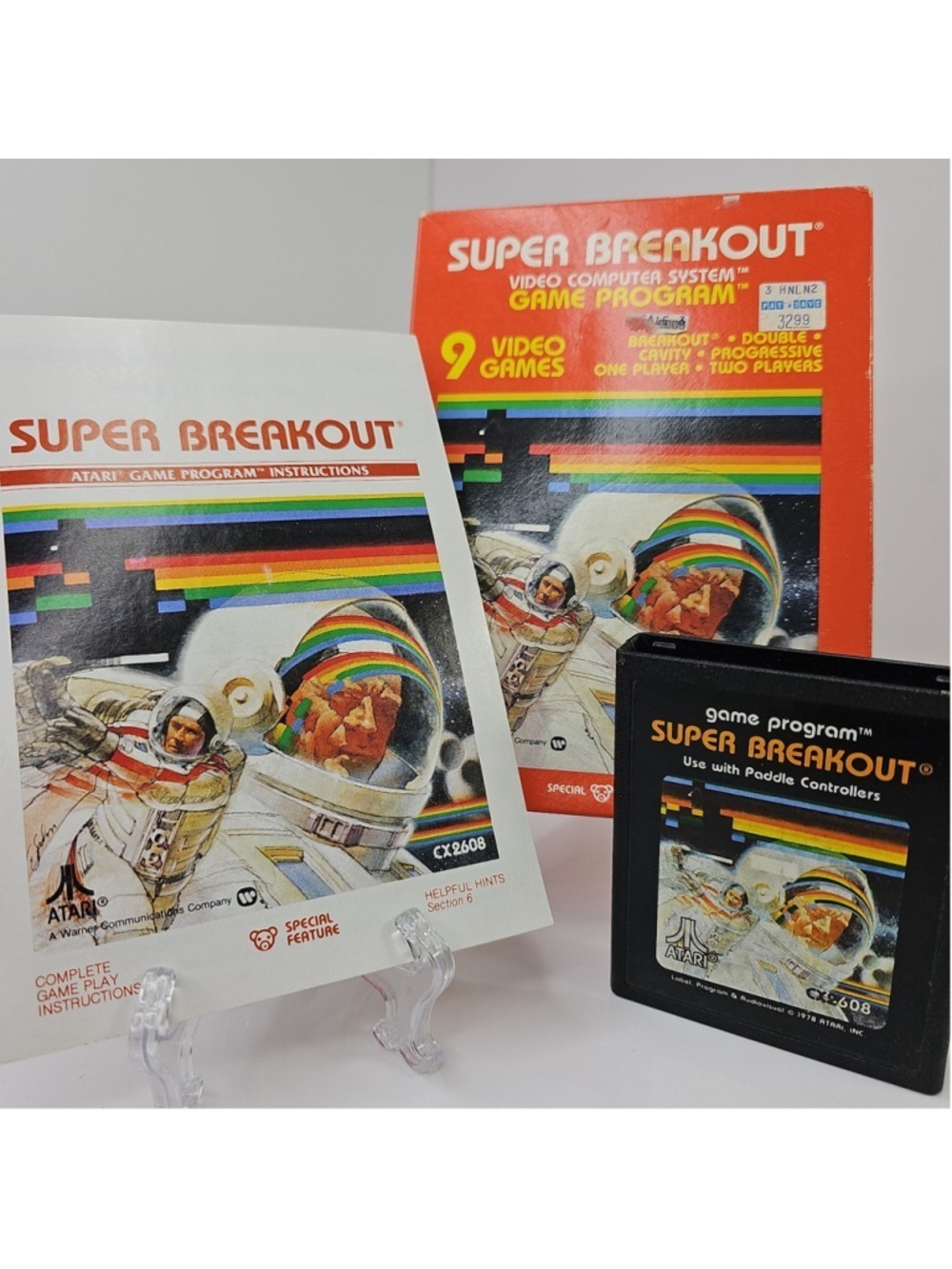 Atari 2600 Game Super Breakout In Box With Manual, USA